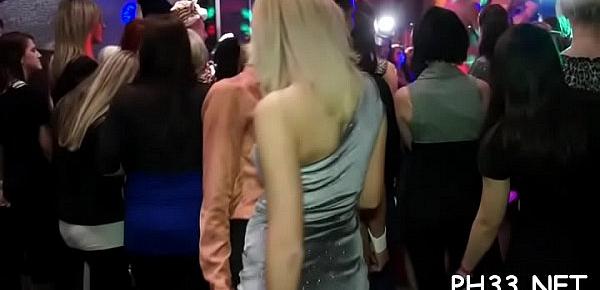  Blond young bitch swinging boobs fucked by black waiter from behind